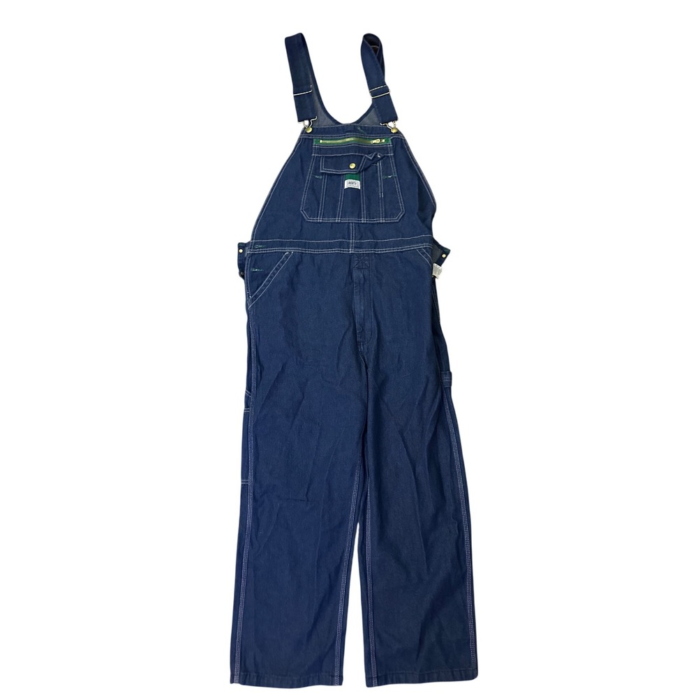 Liberty Mens Bib‎ Overalls Dark Wash Denim Workwear 40x28 14006SW9 New